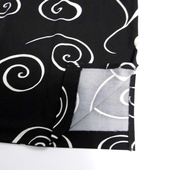 Black & white print stretch midi skirt sz 12 - 14 - Picture 2 of 4